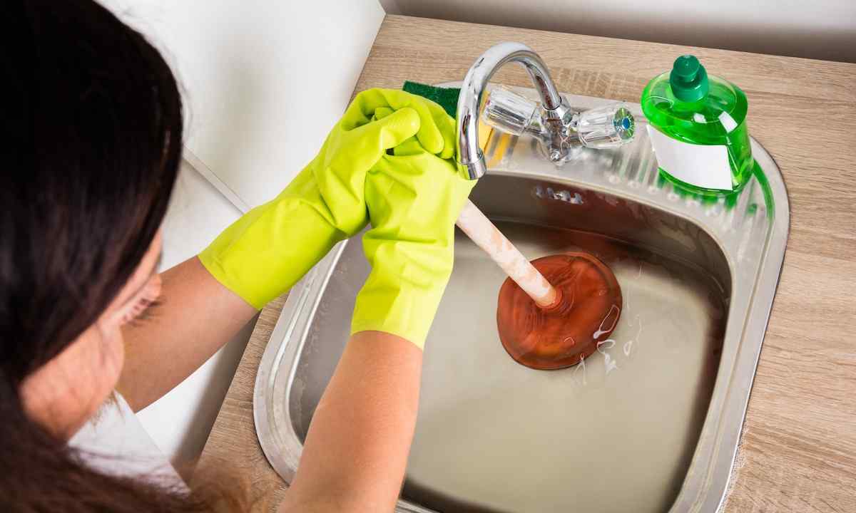 How to eliminate blockage in sink
